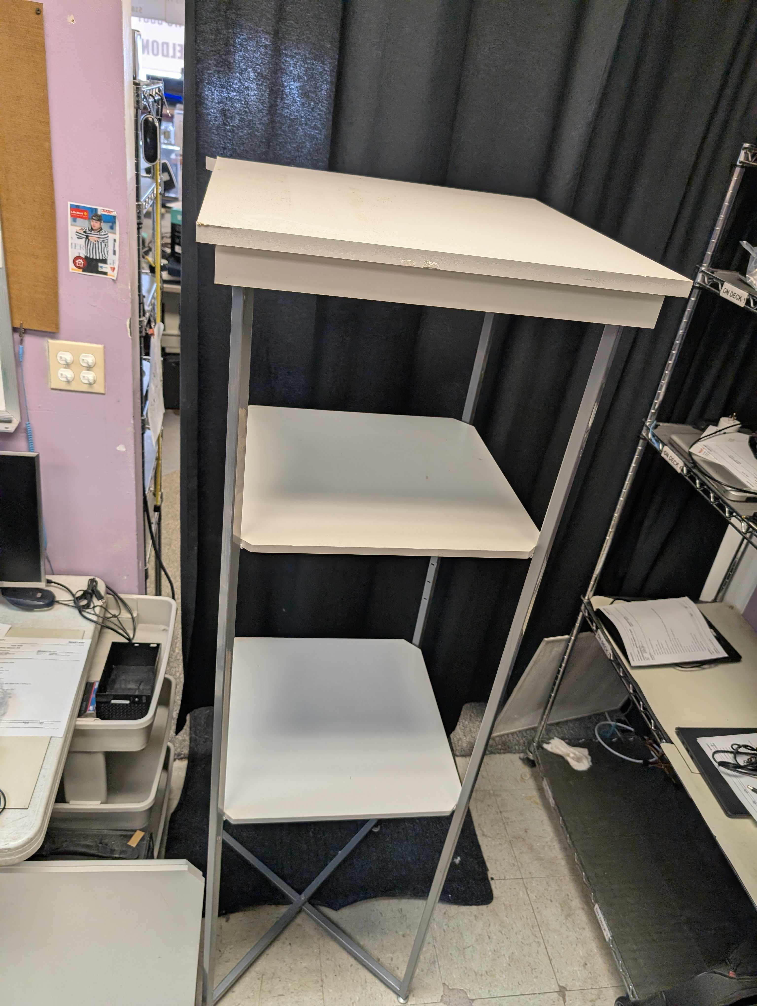 Steel-frame, White shelfing Store shelves