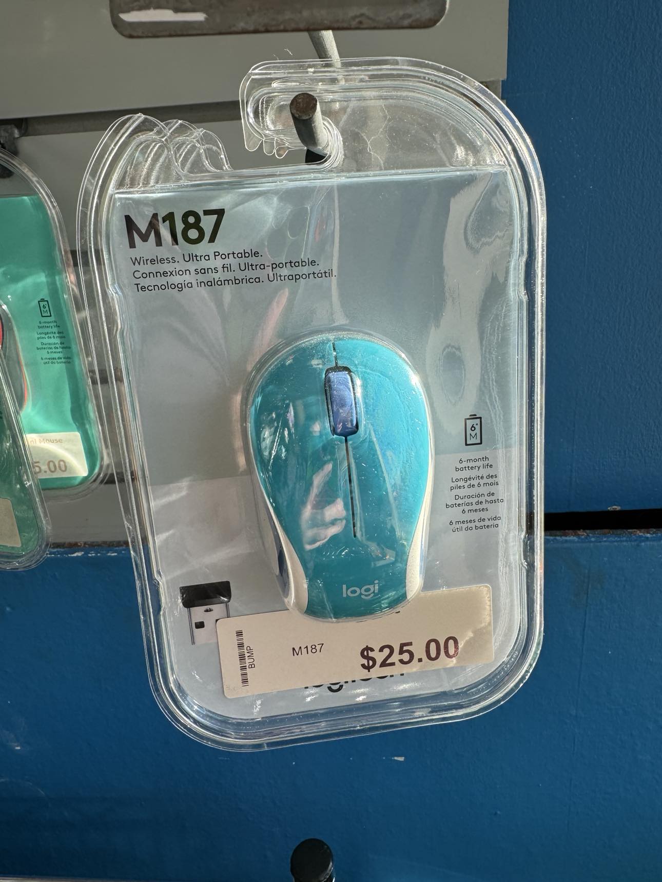 Logitech Wireless Mouse TURQUIOSE 