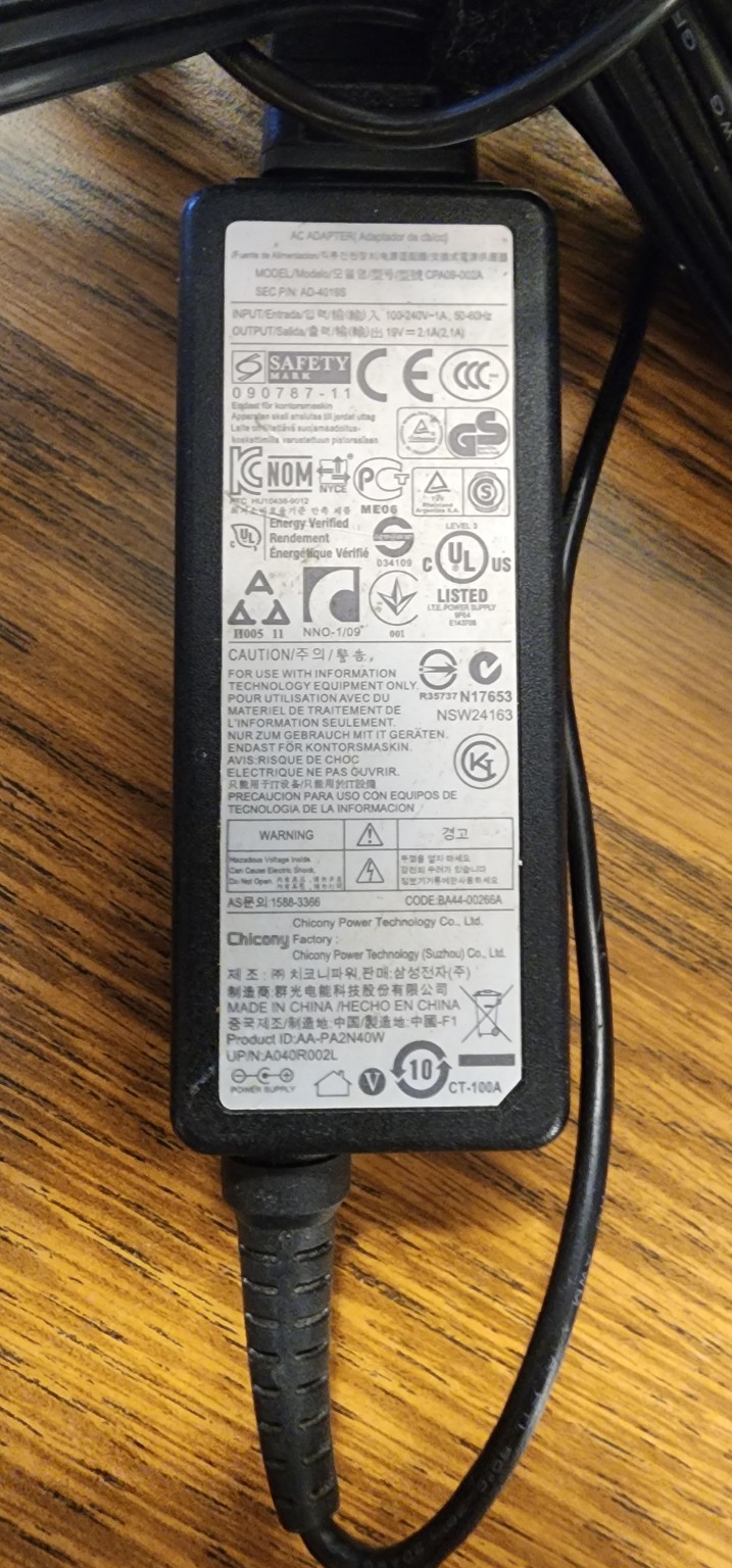 Chicony 40W Laptop AC Adapter (CPA09-002A)