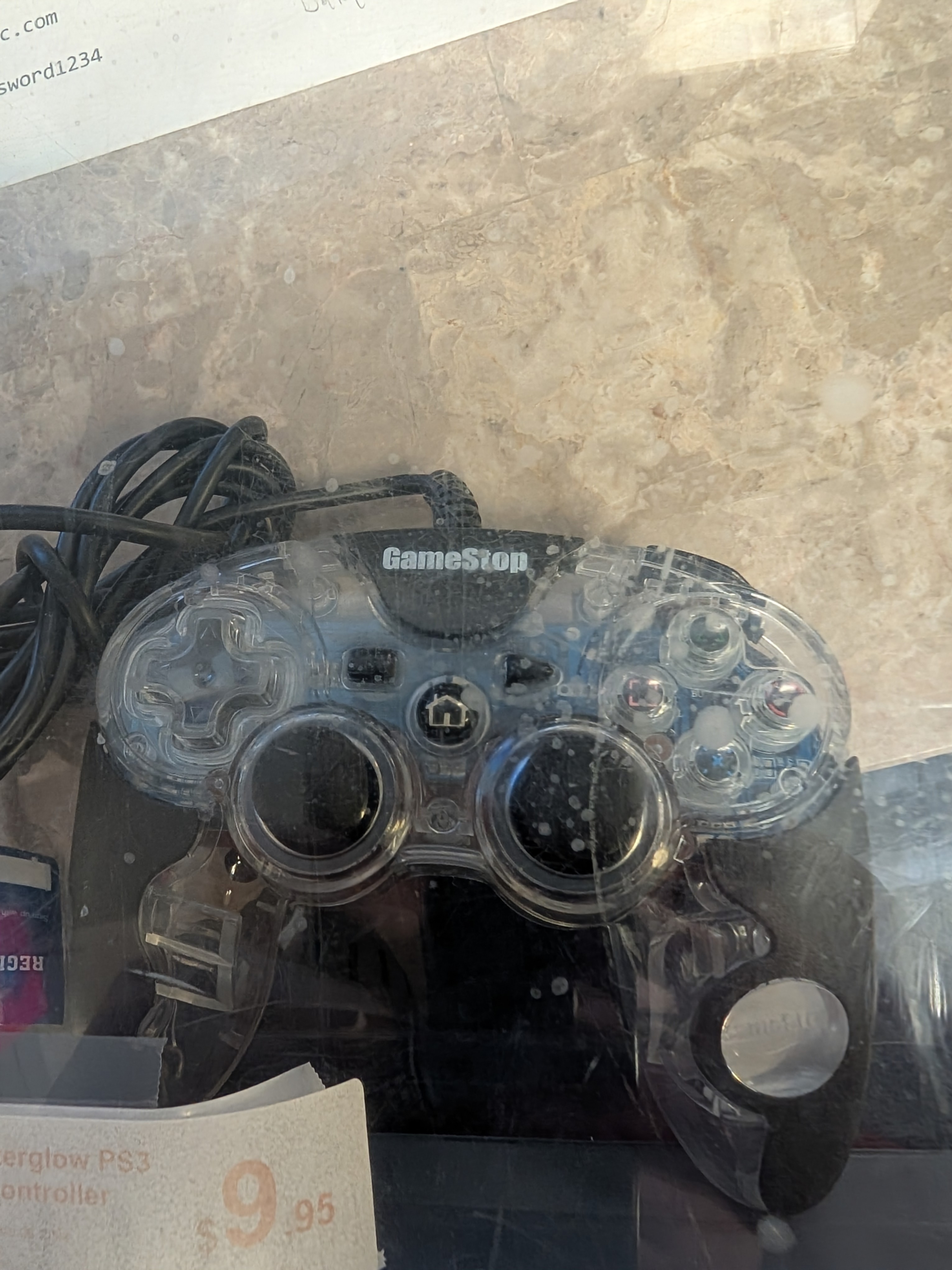 GameStop Afterglow PS3 Clear Game Controller