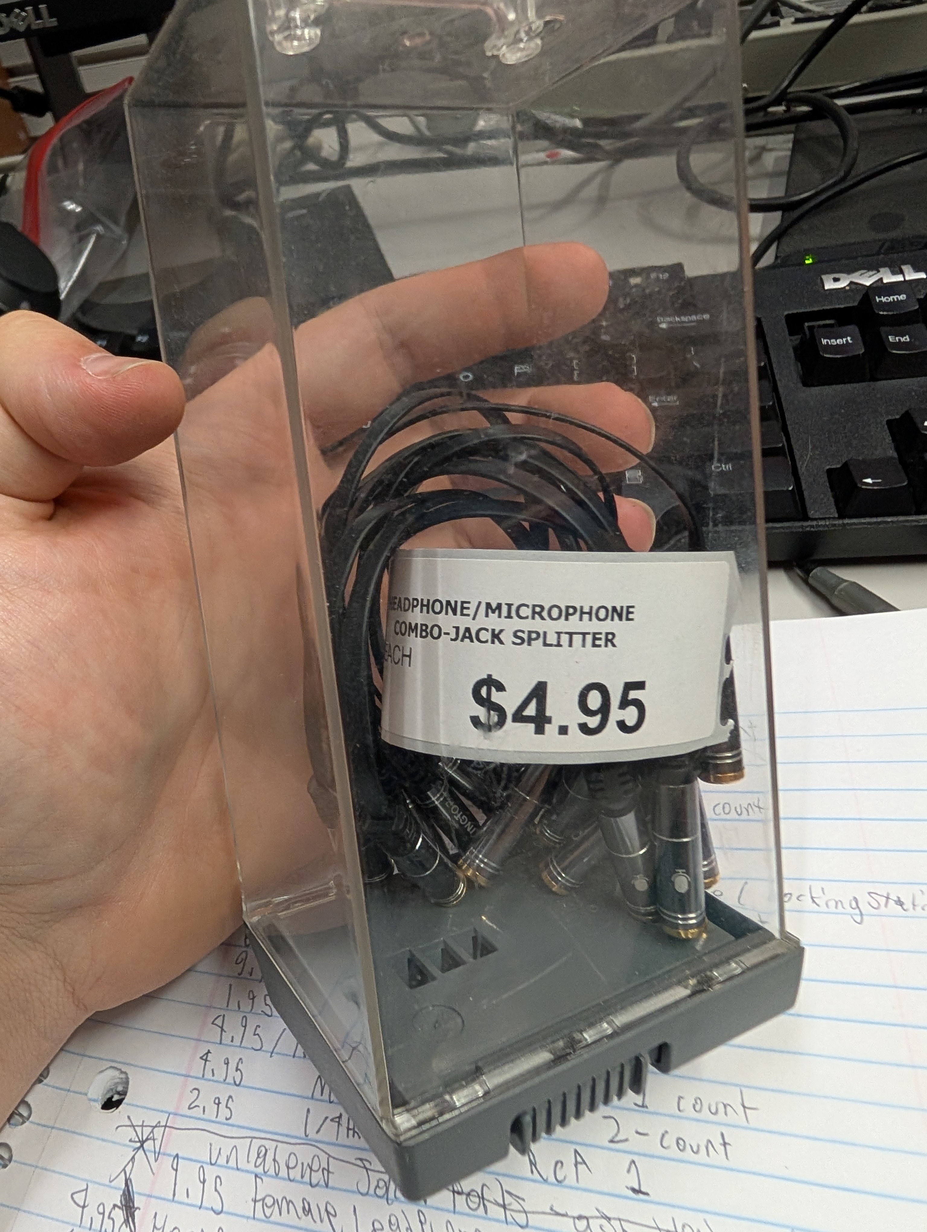 Headphone/Microphone Combo-Jack Splitter